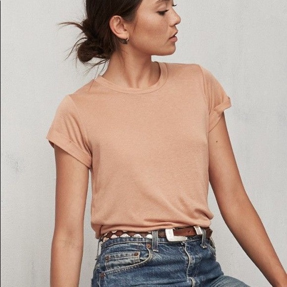 Reformation Austin Tee in Buff - Picture 1 of 3